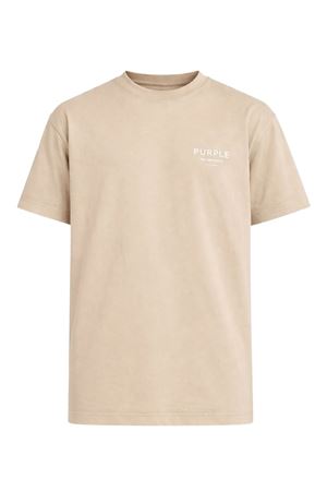 T-shirt in cotone beige PURPLE BRAND | P117HTRS226BROWN